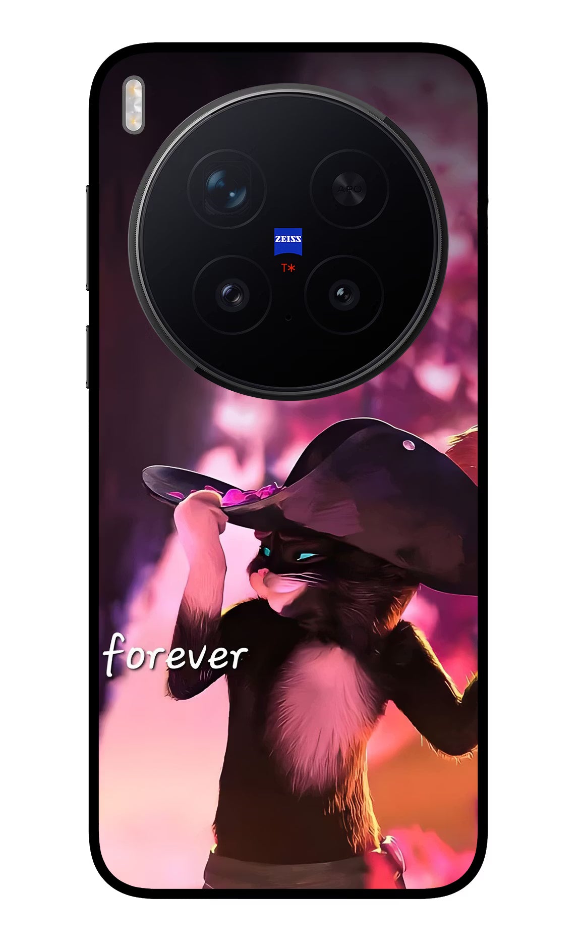 Forever Cat Vivo X300 Pro Glass Case Back Cover by Casekaro