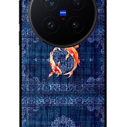 Koi Blue Vivo X300 Pro Glass Case