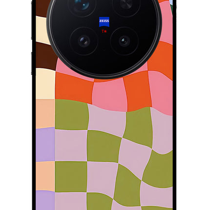 Wavy Grid Vivo X300 Pro Glass Case