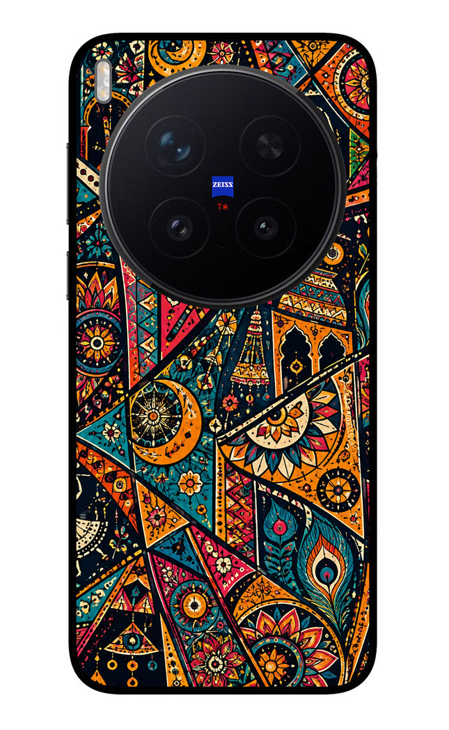Folk Print Vivo X300 Pro Glass Case