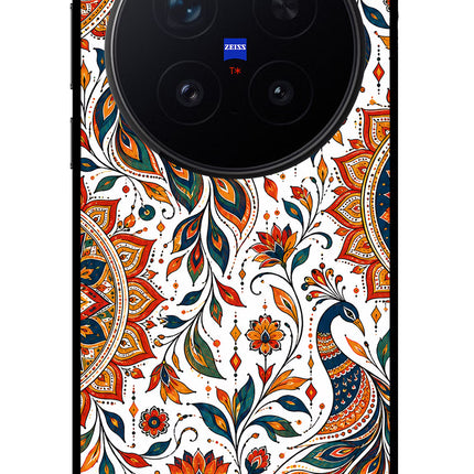 White Mayura Vivo X300 Pro Glass Case