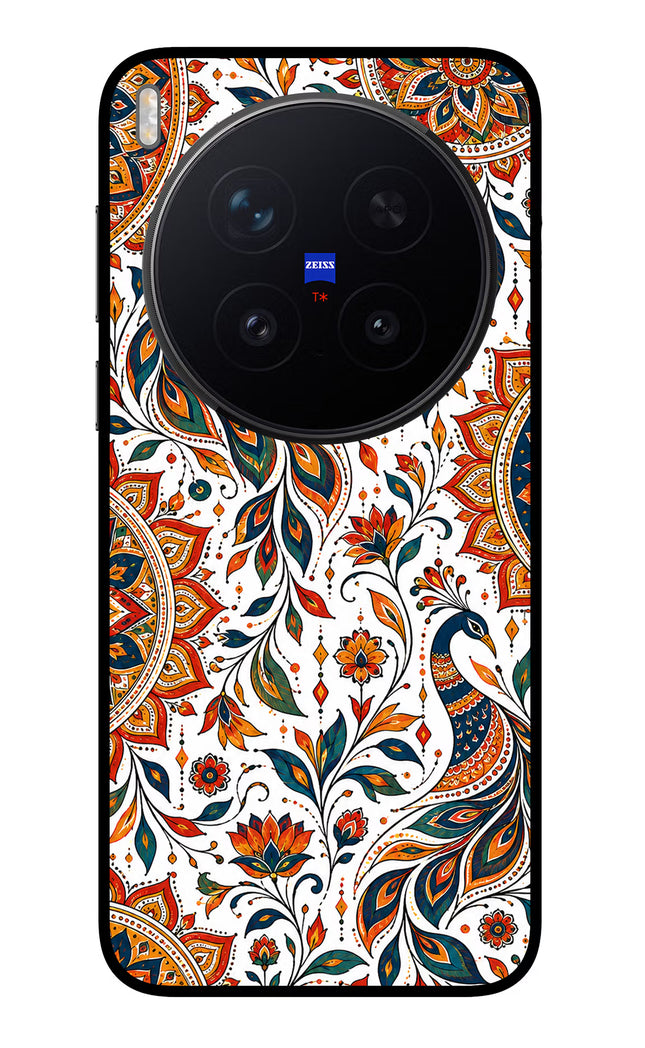 White Mayura Vivo X300 Pro Glass Case