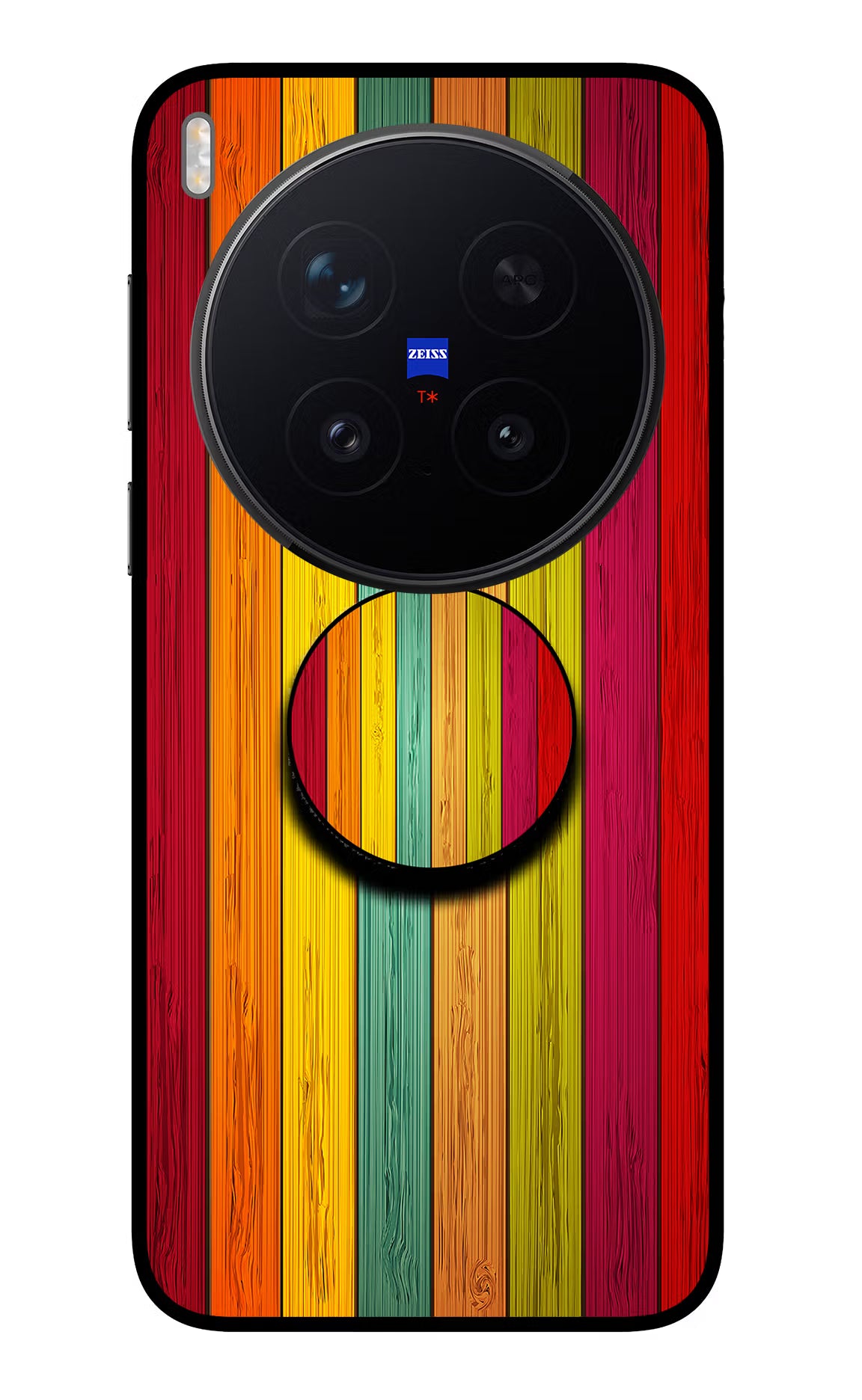 Multicolor Wooden Vivo X300 Pro Pop Case by Casekaro