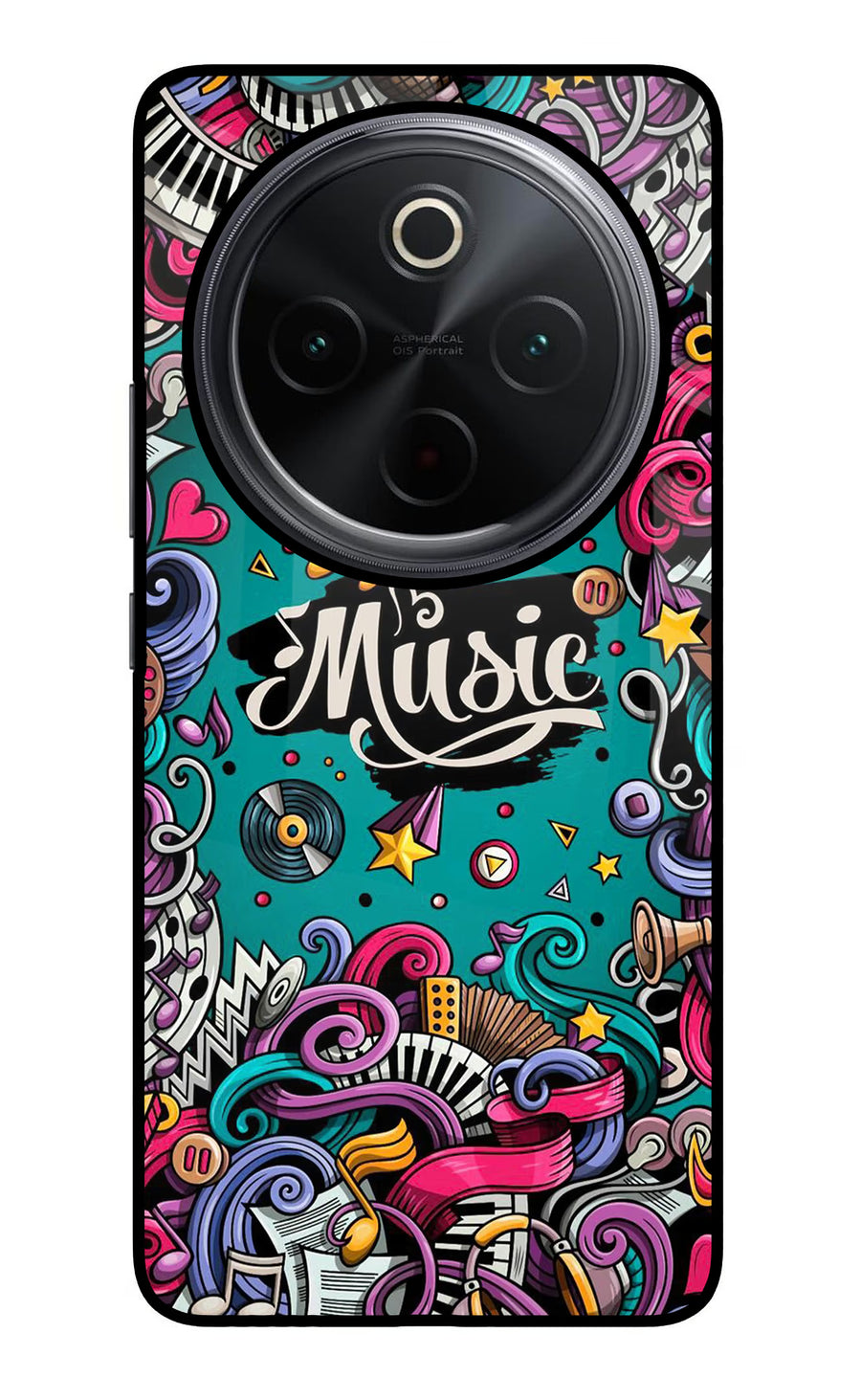 Music Graffiti iQOO Z10 5G Back Cover, Glass case