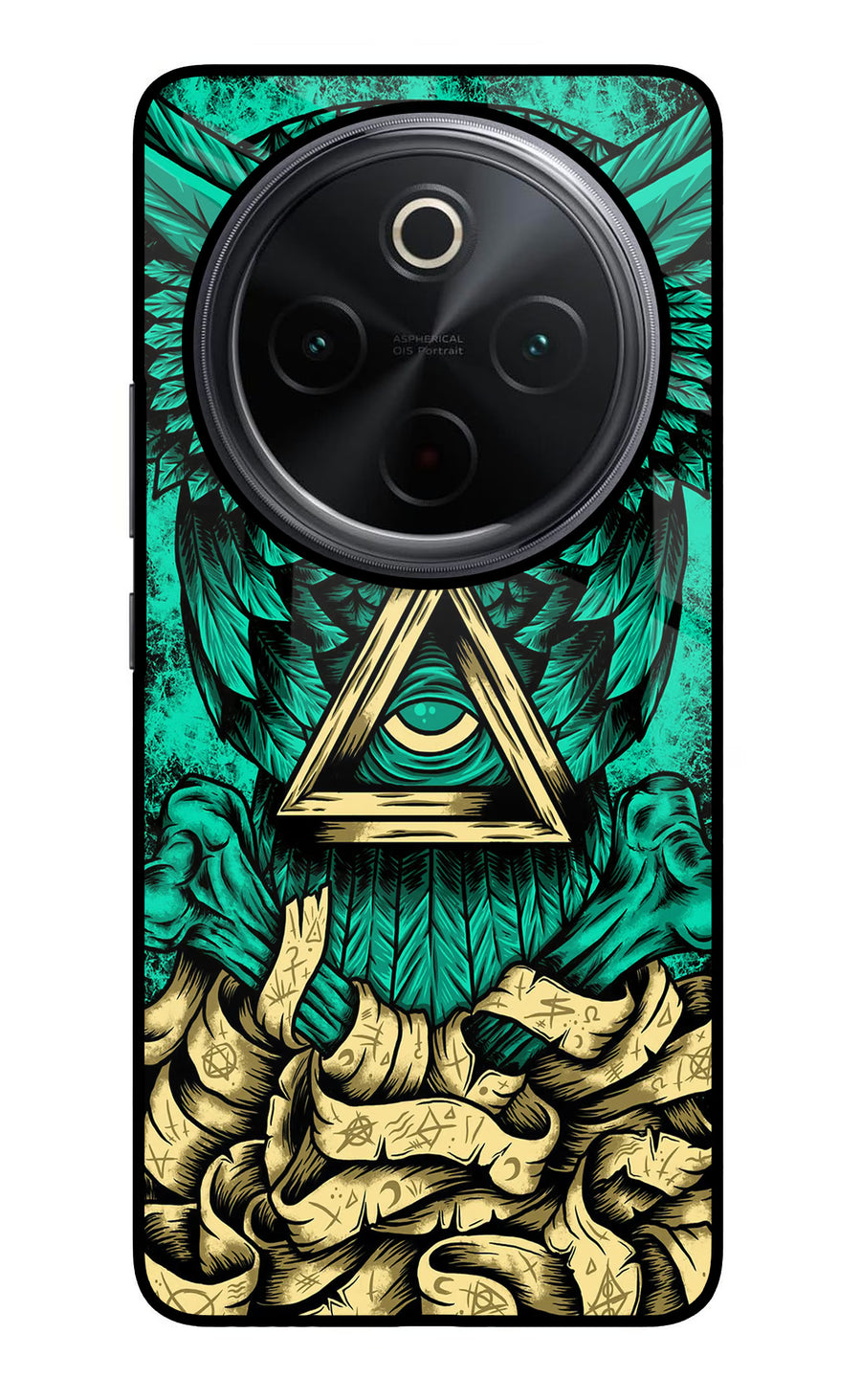 Green Owl iQOO Z10 5G Back Cover, Glass case