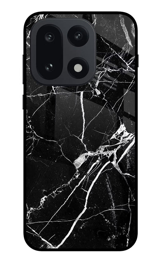 Black Marble Pattern OnePlus 15 Glass Case