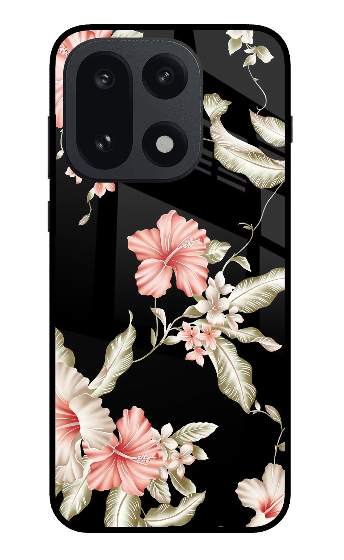 Flowers OnePlus 15 Glass Case Back Cover by Casekaro