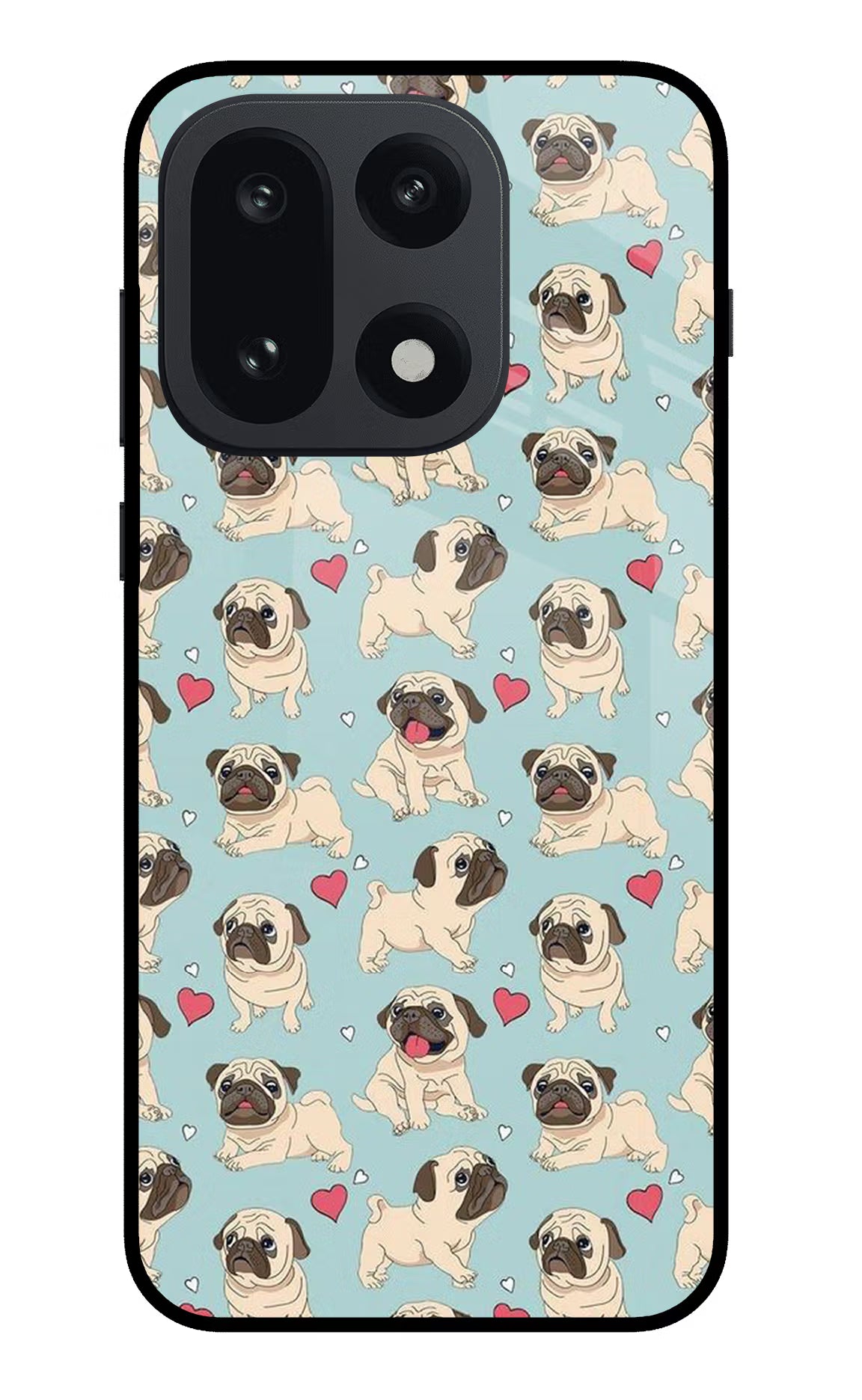Pug Dog OnePlus 15 Glass Case Back Cover by Casekaro