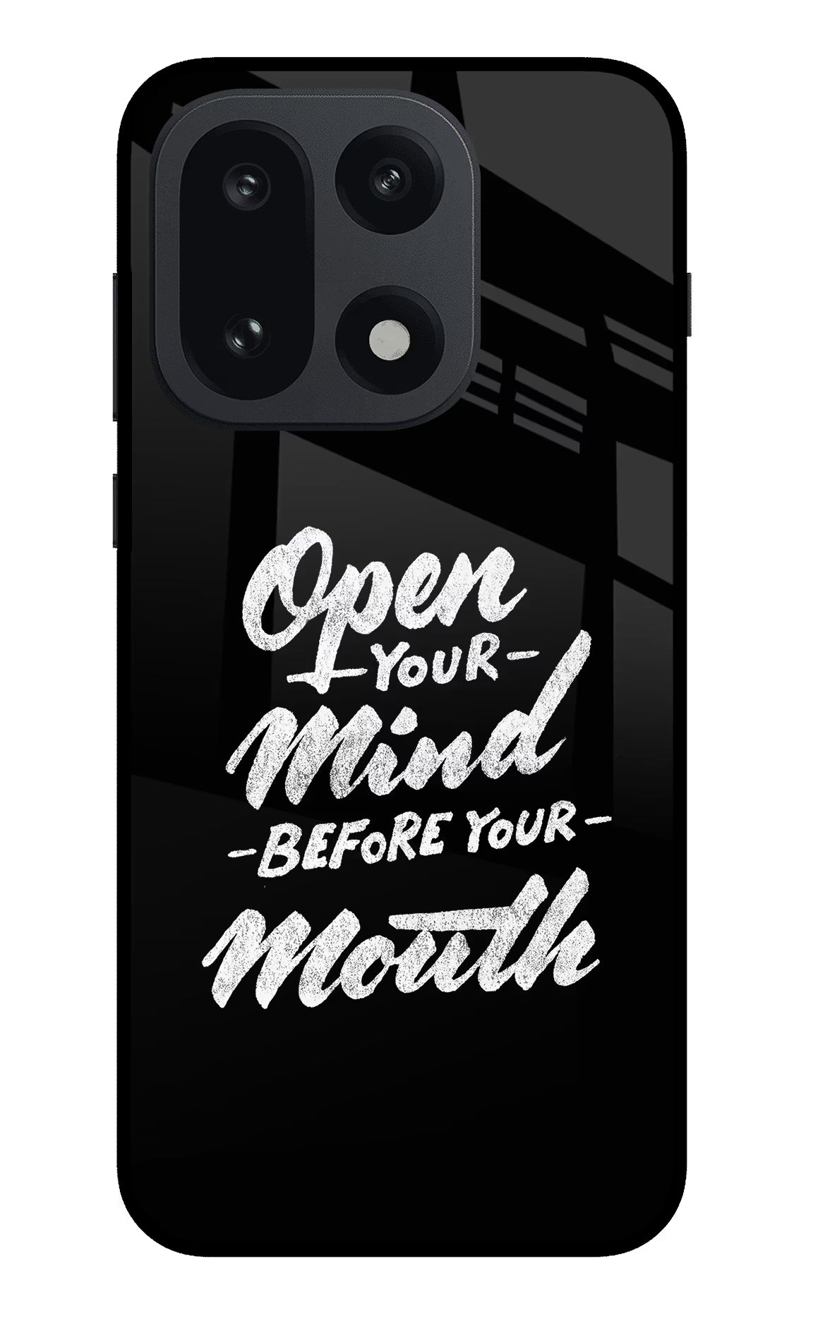 Open Your Mind Before Your Mouth OnePlus 15 Glass Case