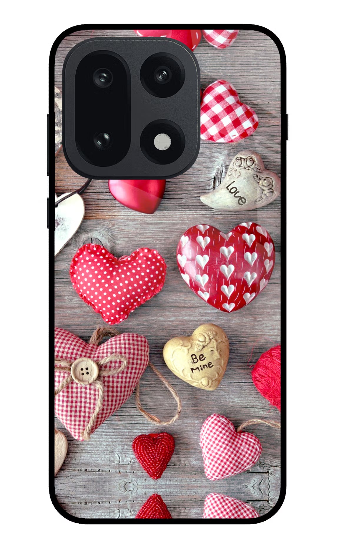 Love Wallpaper OnePlus 15 Glass Case Back Cover by Casekaro