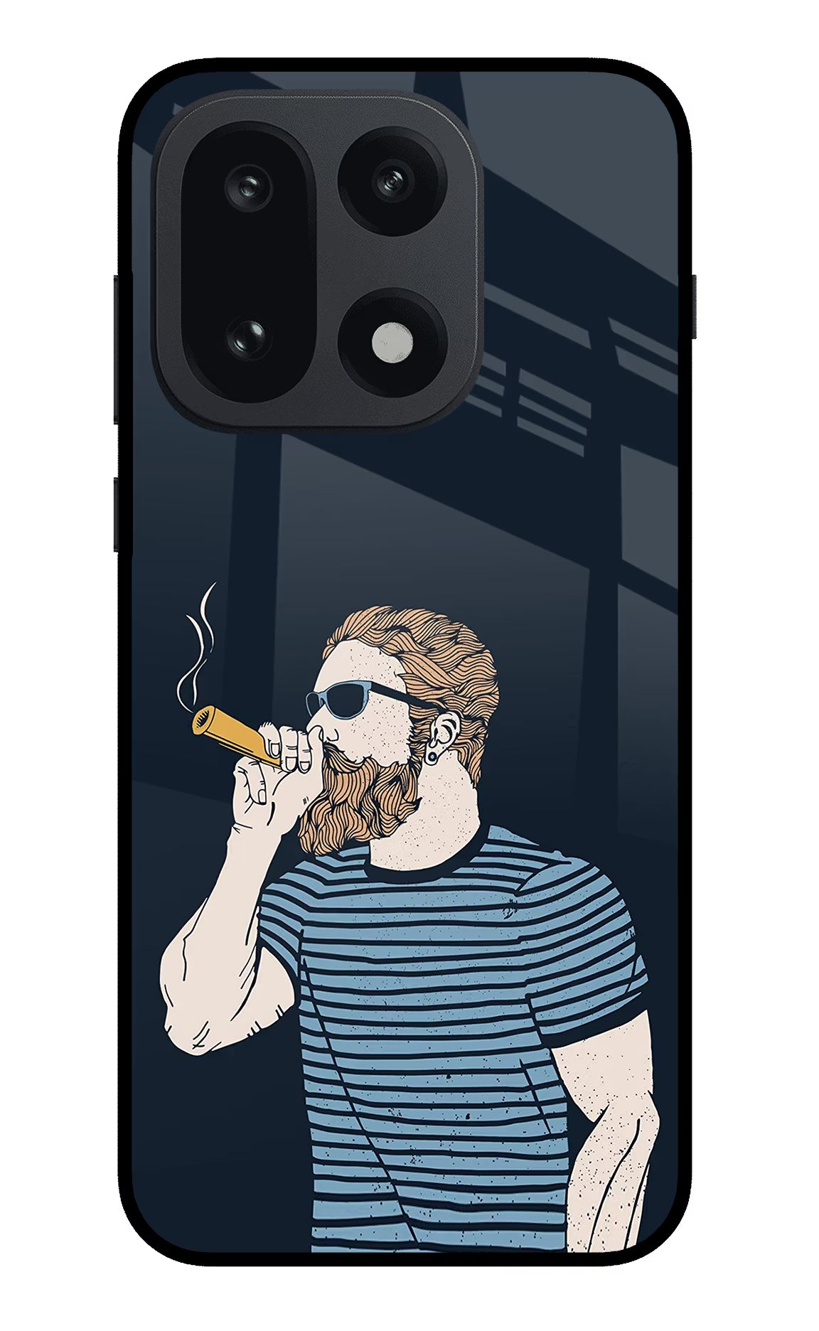 Smoking OnePlus 15 Glass Case Back Cover by Casekaro