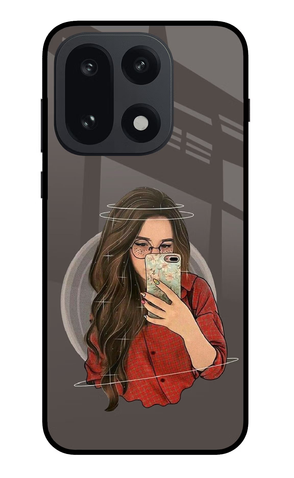 Selfie Queen OnePlus 15 Glass Case Back Cover by Casekaro