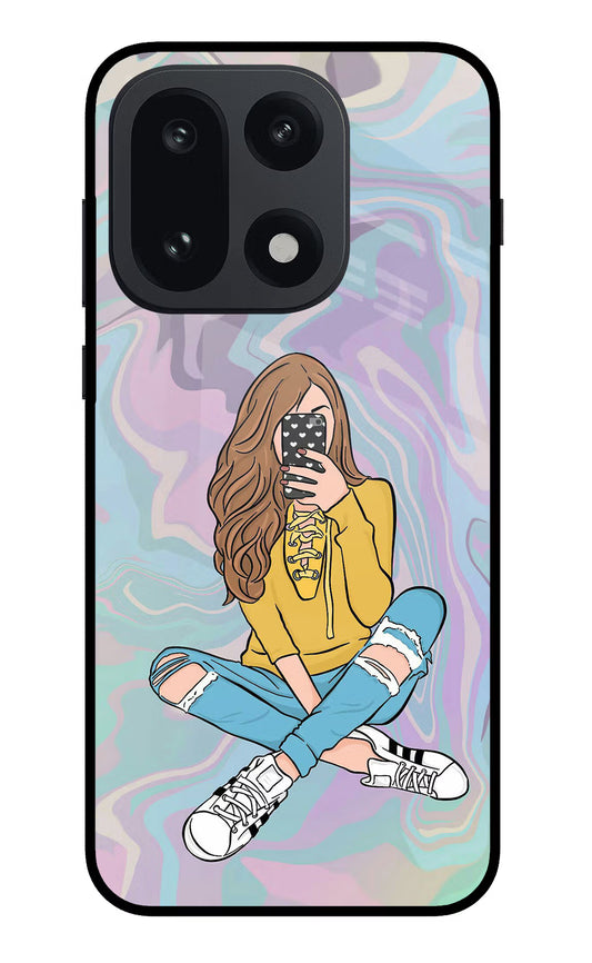 Selfie Girl OnePlus 15 Glass Case