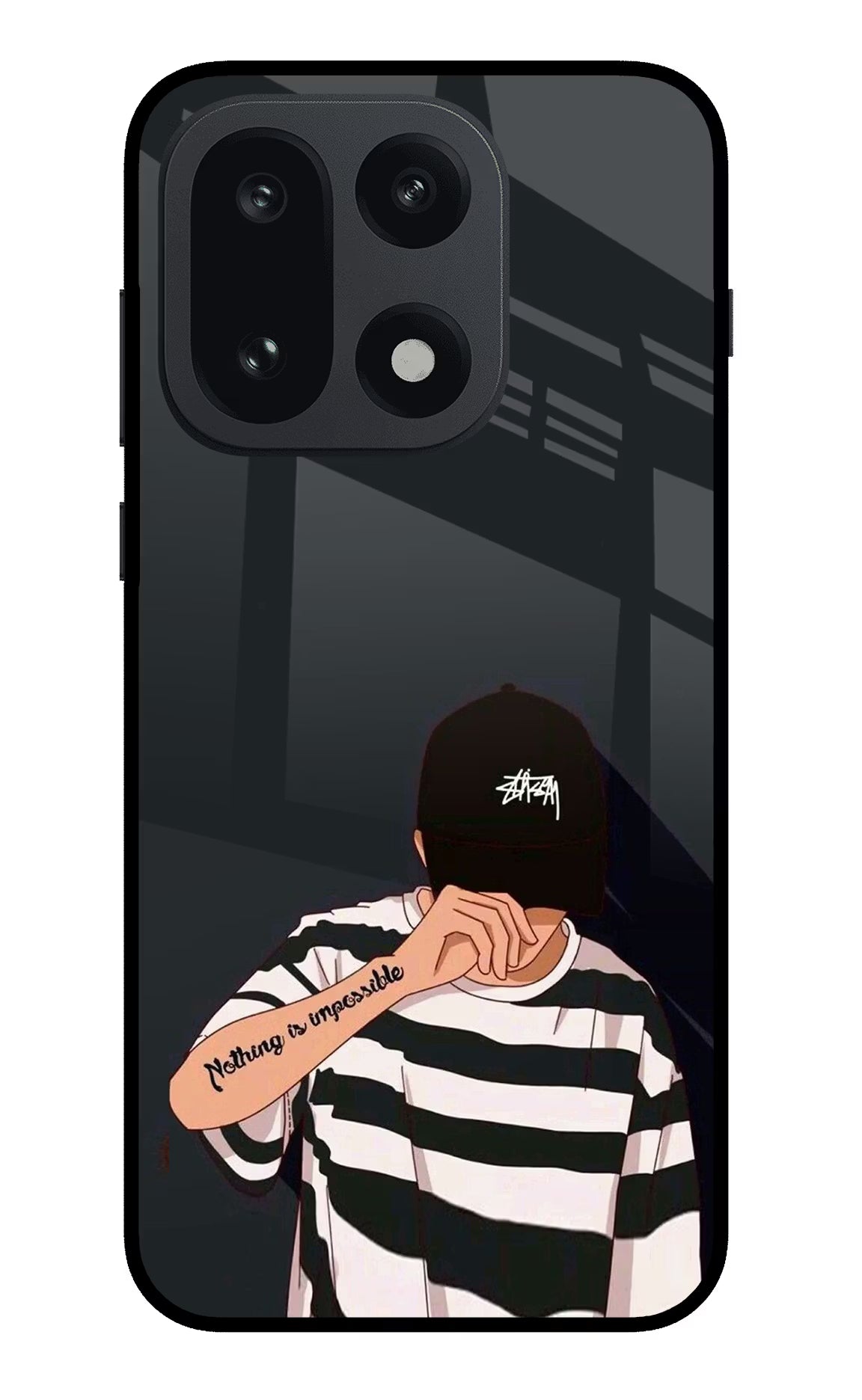 Aesthetic Boy OnePlus 15 Glass Case Back Cover by Casekaro