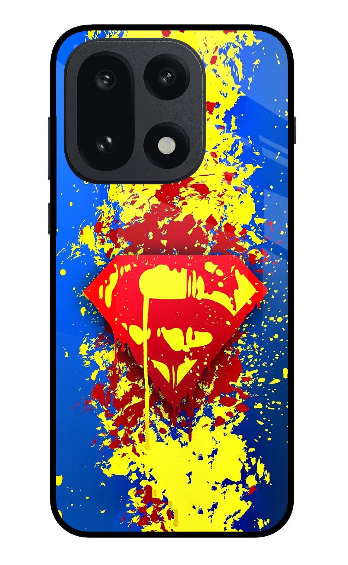 Superman logo OnePlus 15 Glass Case Back Cover by Casekaro