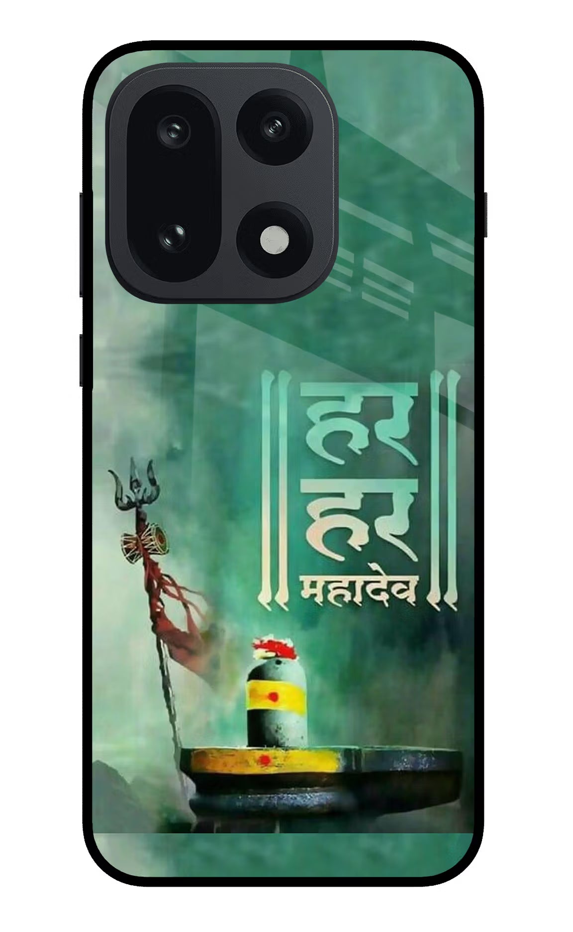 Har Har Mahadev Shivling OnePlus 15 Glass Case Back Cover by Casekaro