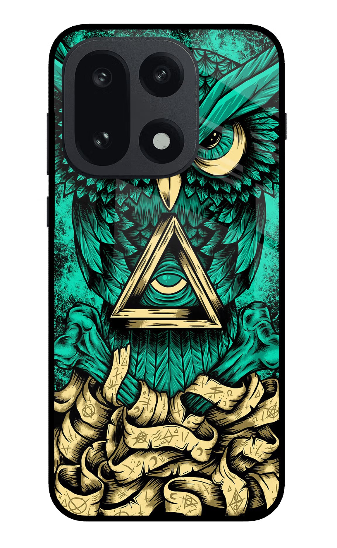 Green Owl OnePlus 15 Glass Case