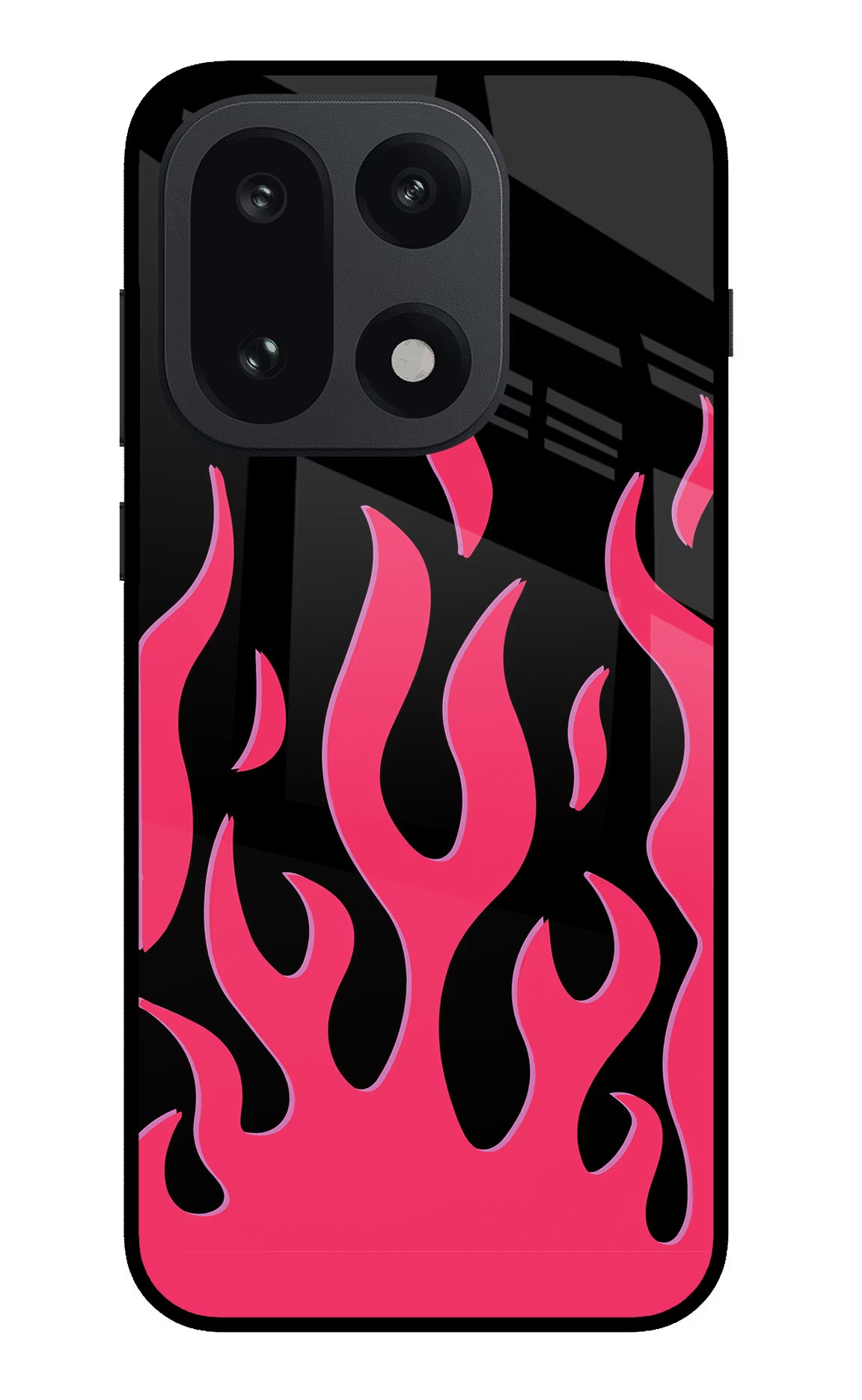 Fire Flames OnePlus 15 Glass Case Back Cover by Casekaro