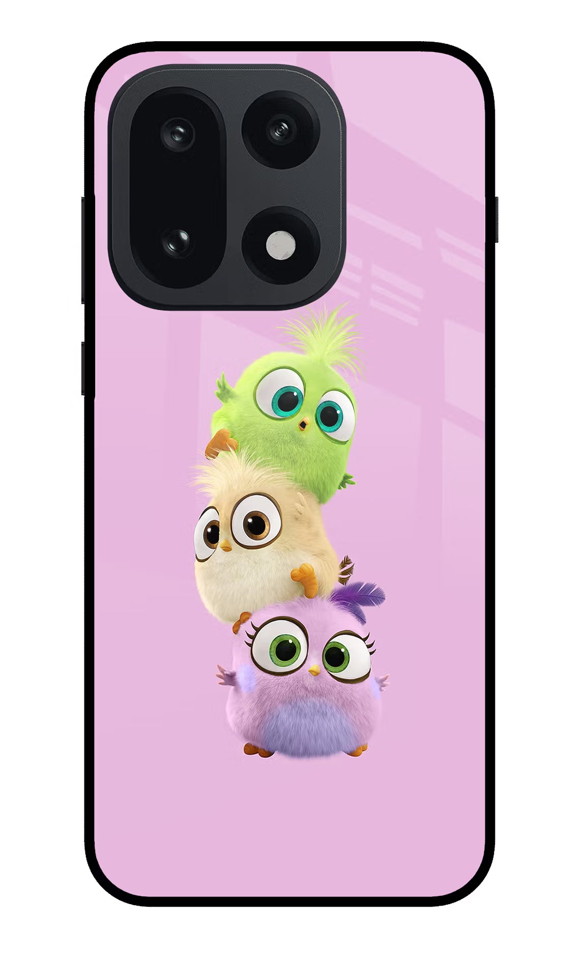 Cute Little Birds OnePlus 15 Glass Case Back Cover by Casekaro