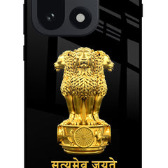 Satyamev Jayate Golden OnePlus 15 Glass Case