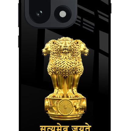 Satyamev Jayate Golden OnePlus 15 Glass Case