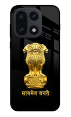 Satyamev Jayate Golden OnePlus 15 Glass Case