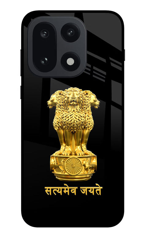 Satyamev Jayate Golden OnePlus 15 Glass Case