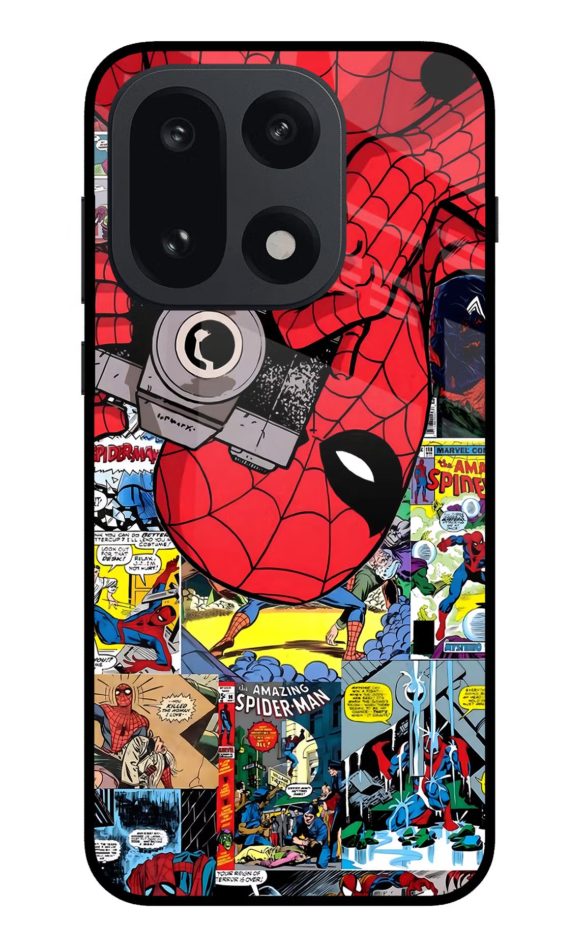 Spider Man OnePlus 15 Glass Case Back Cover by Casekaro