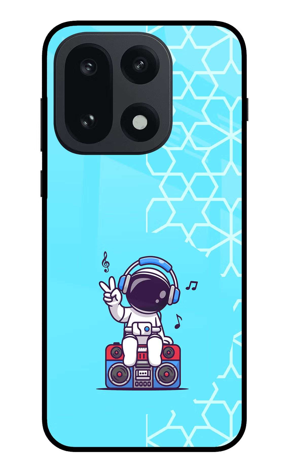 Cute Astronaut Chilling OnePlus 15 Glass Case