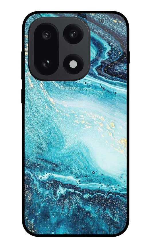 Blue Glitter Marble OnePlus 15 Glass Case