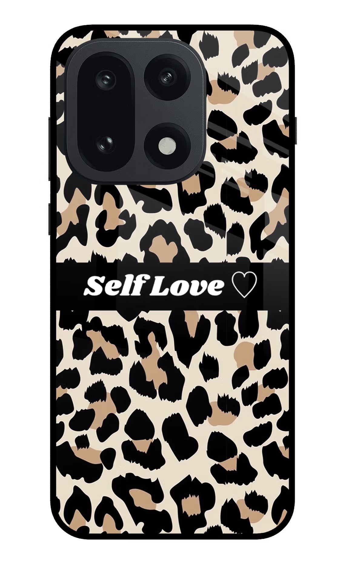 Leopard Print Self Love OnePlus 15 Glass Case