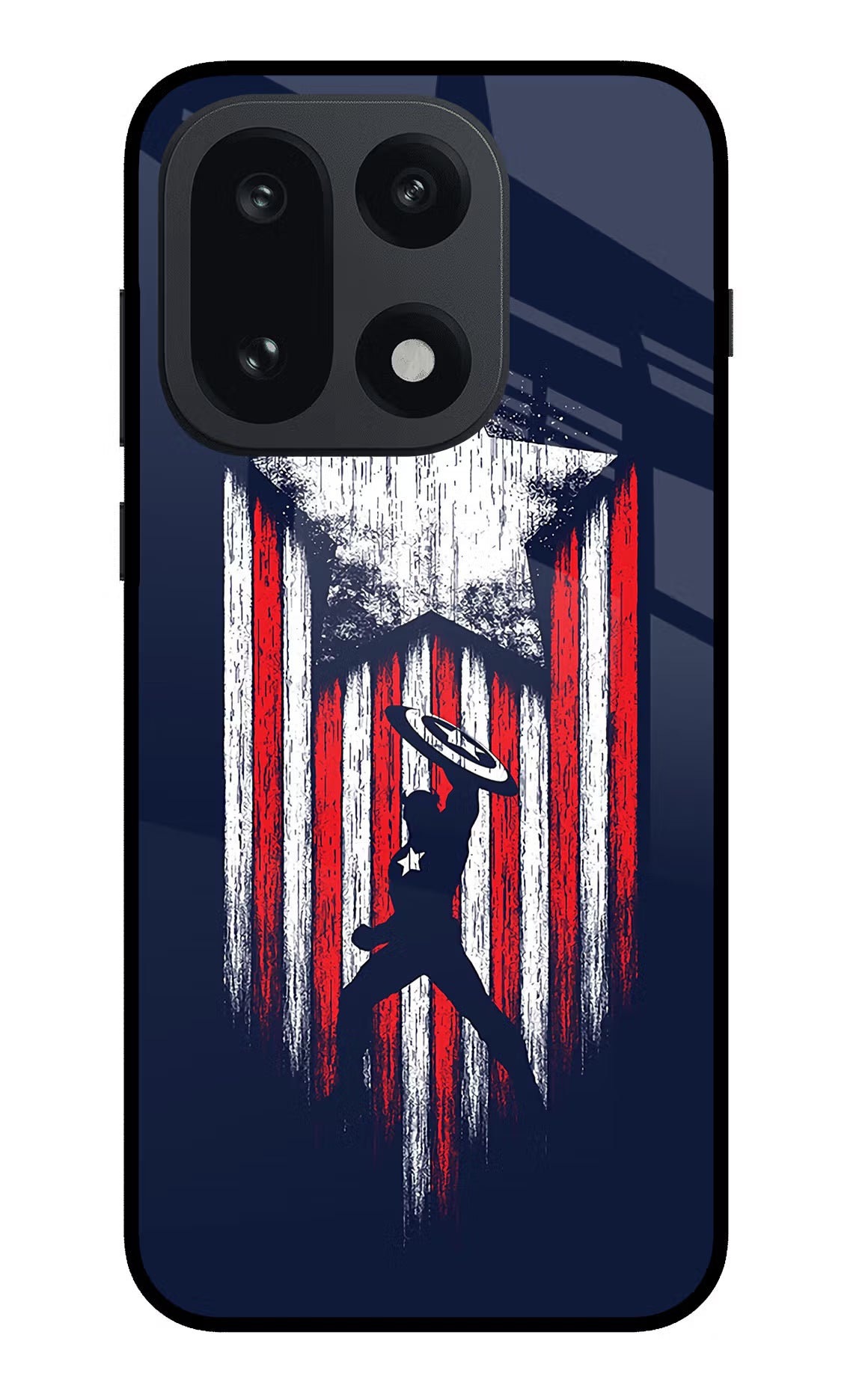 Captain America Marvel Art OnePlus 15 Glass Case Back Cover by Casekaro