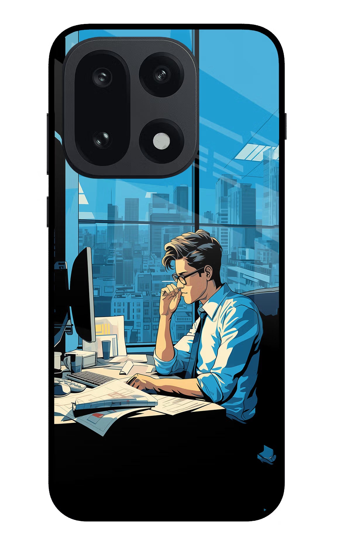 Focused Hustler (AI Generated) OnePlus 15 Glass Case Back Cover by Casekaro