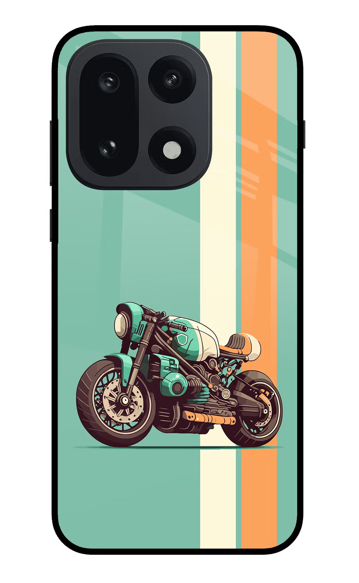 Striped Moto Drift OnePlus 15 Glass Case Back Cover by Casekaro