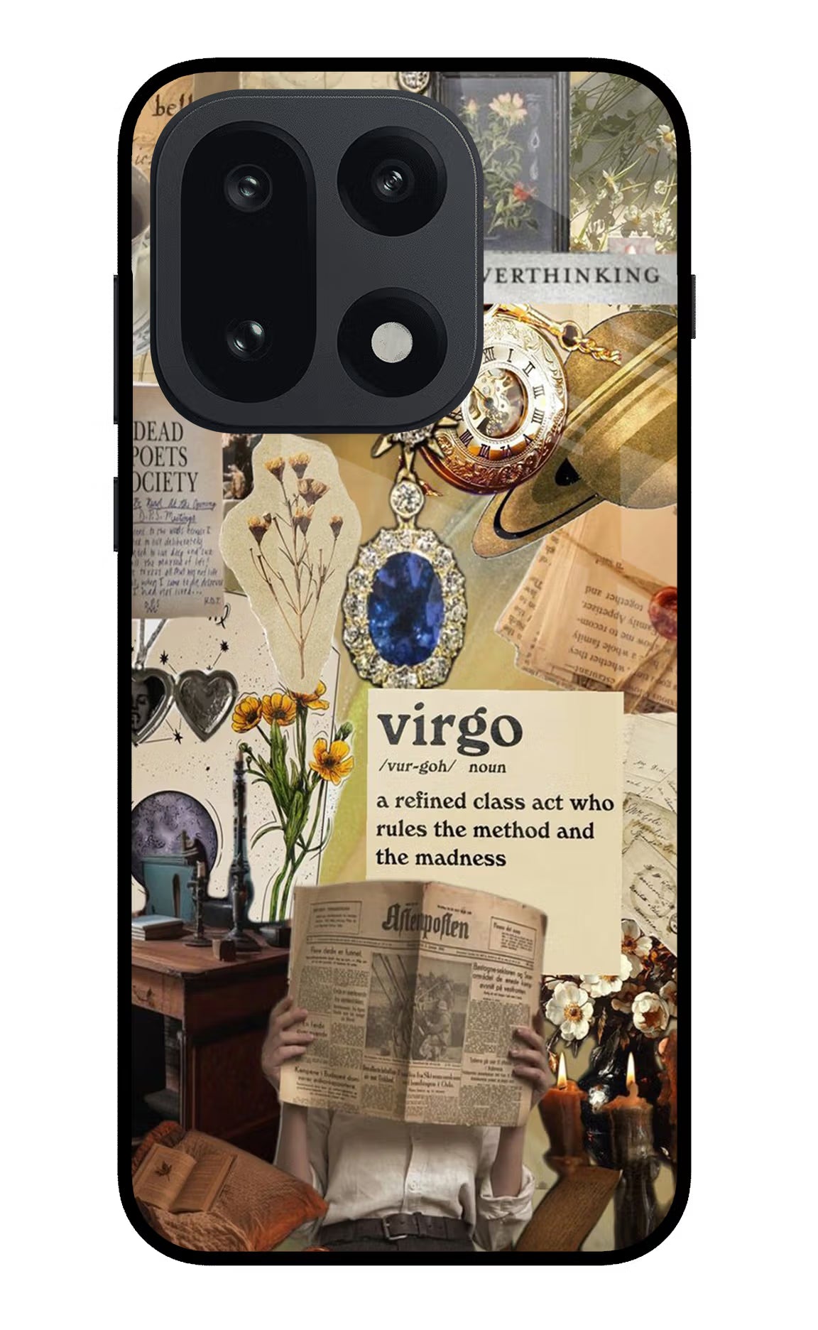 Virgo Zodiac OnePlus 15 Glass Case Back Cover by Casekaro