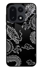 Twin Dragons OnePlus 15 Glass Case Back Cover by Casekaro