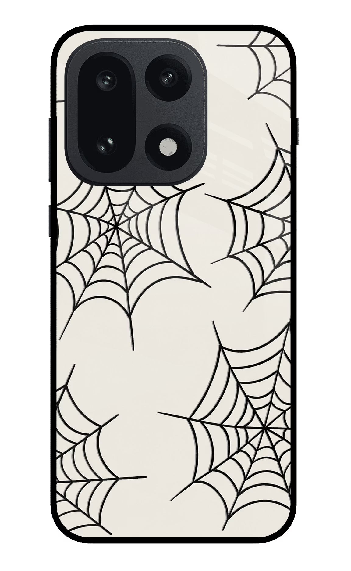 Spider Web OnePlus 15 Glass Case Back Cover by Casekaro