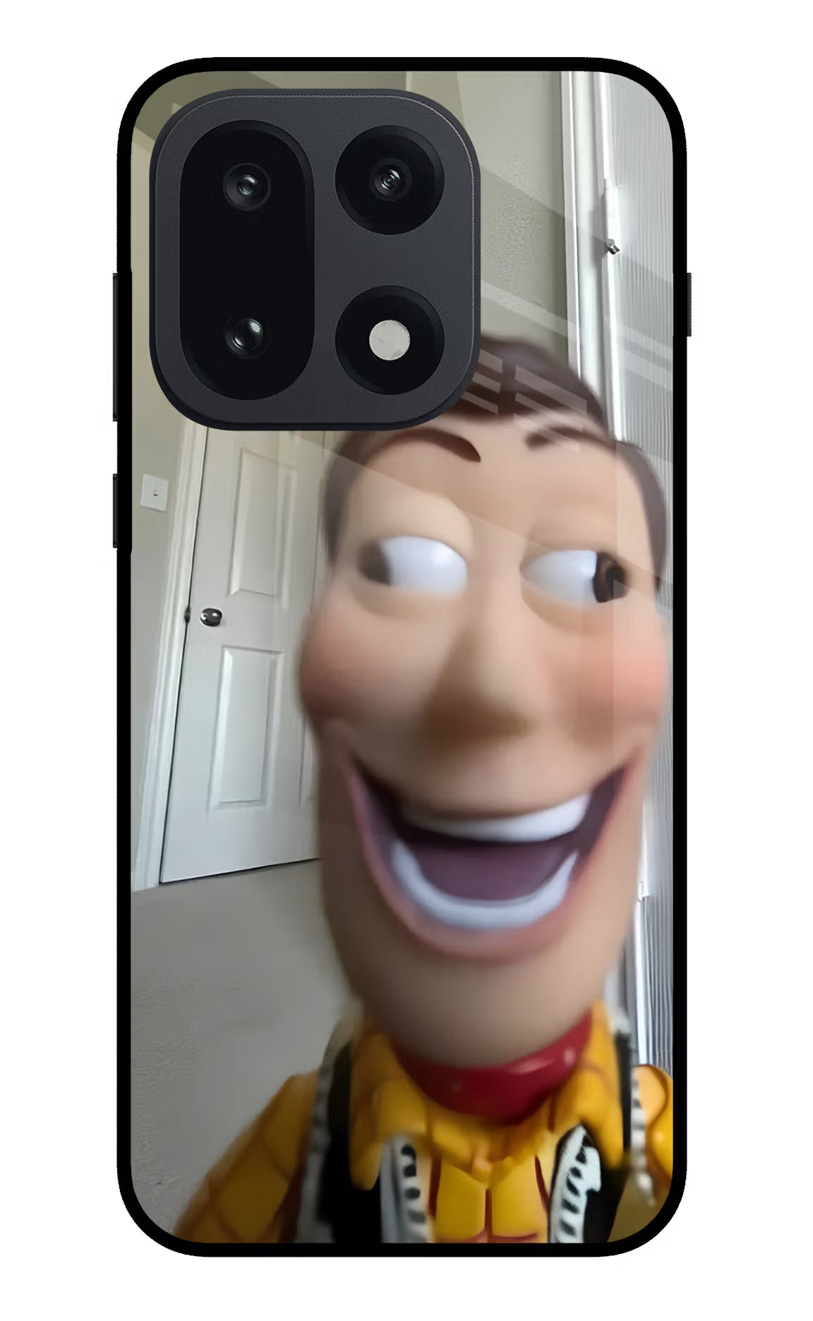 Side Eye Woody OnePlus 15 Glass Case Back Cover by Casekaro