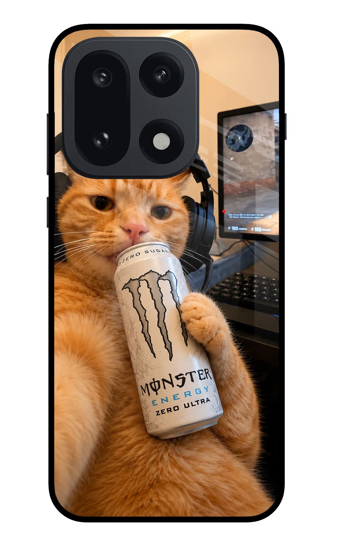 Gamer Cat Energy OnePlus 15 Glass Case