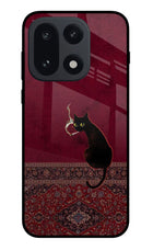 Midnight Cat OnePlus 15 Glass Case