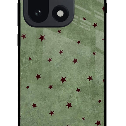 Green Stars OnePlus 15 Glass Case