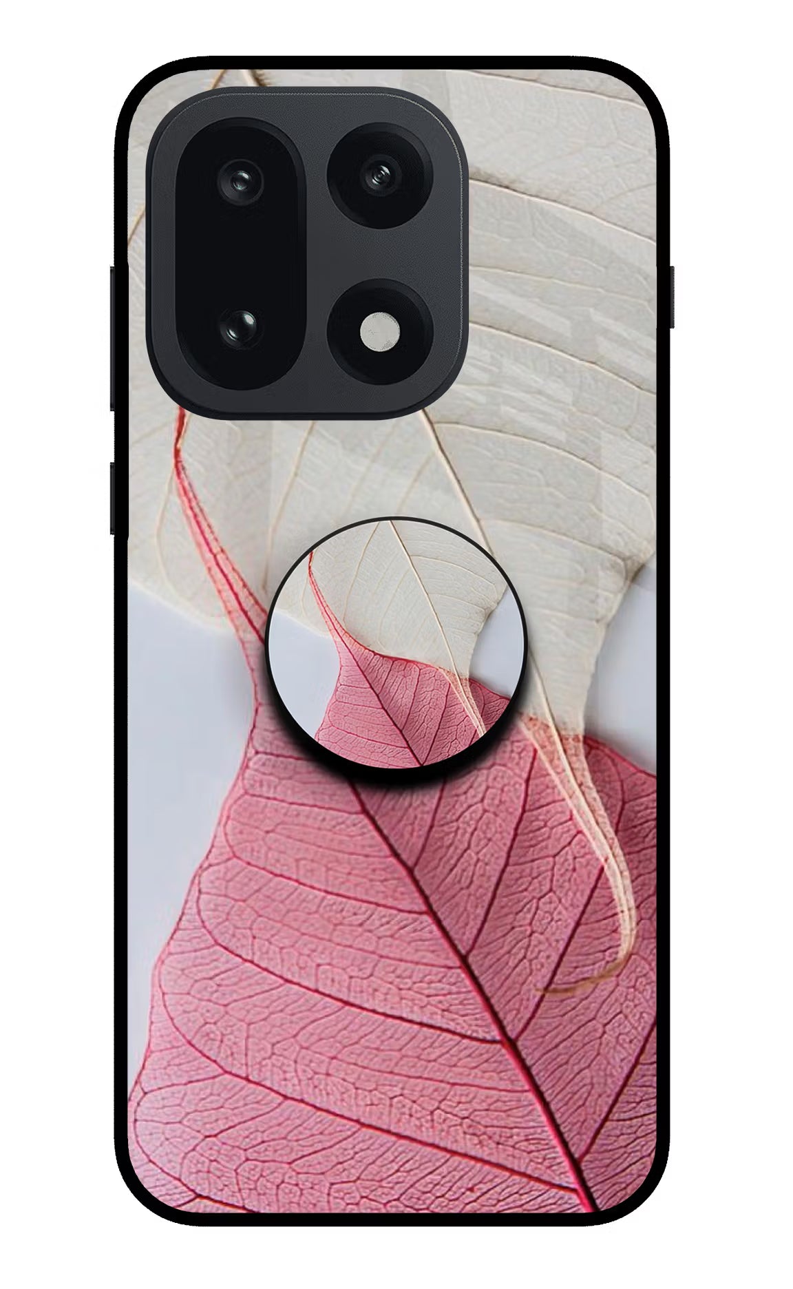 White Pink Leaf OnePlus 15 Pop Case by Casekaro