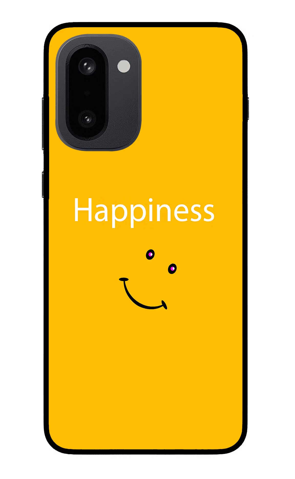 Happiness With Smiley OnePlus 15R Glass Case Back Cover by Casekaro