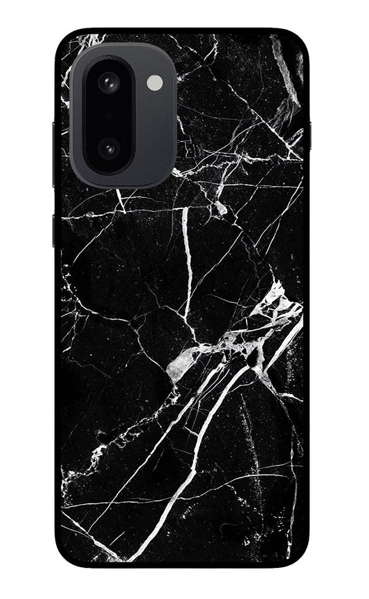 Black Marble Pattern OnePlus 15R Glass Case