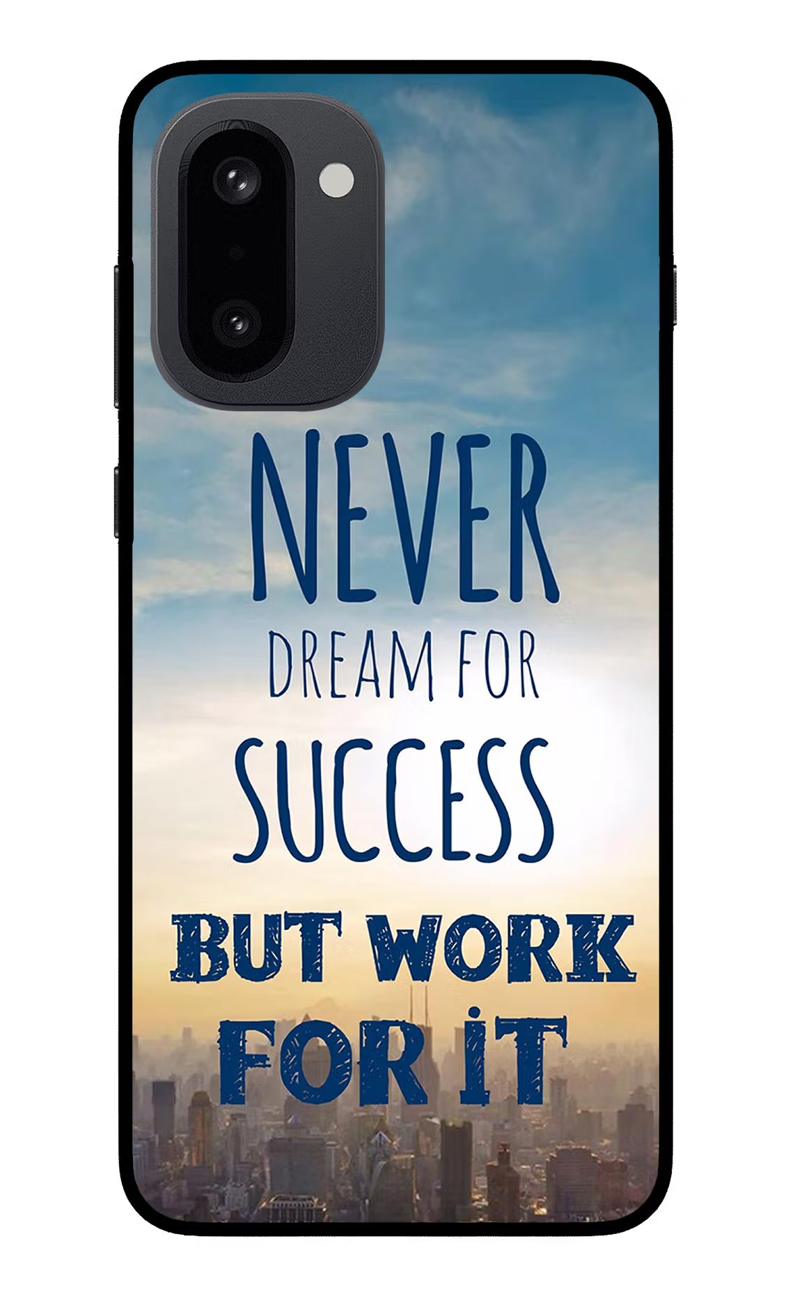 Never Dream For Success But Work For It OnePlus 15R Glass Case