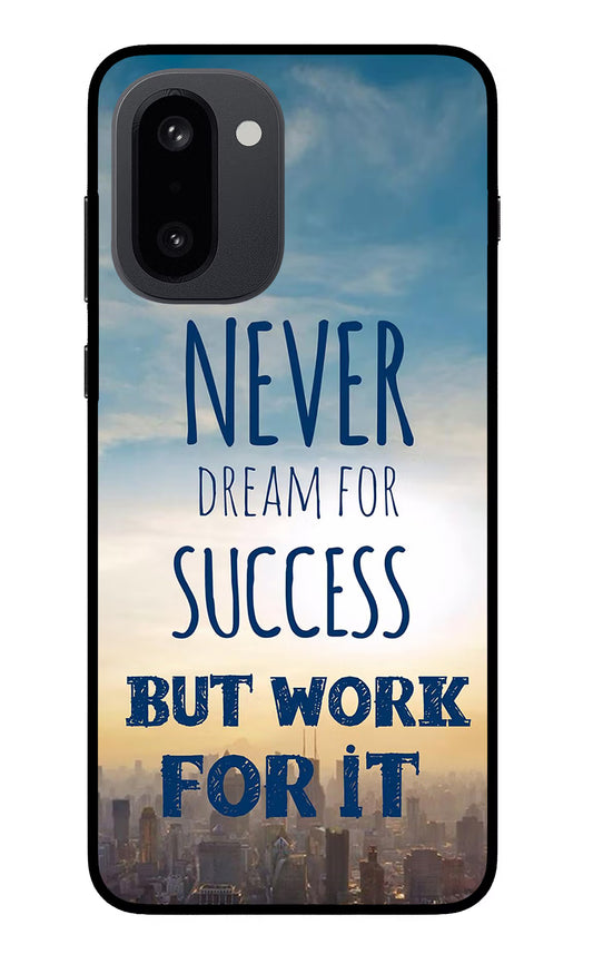 Never Dream For Success But Work For It OnePlus 15R Glass Case