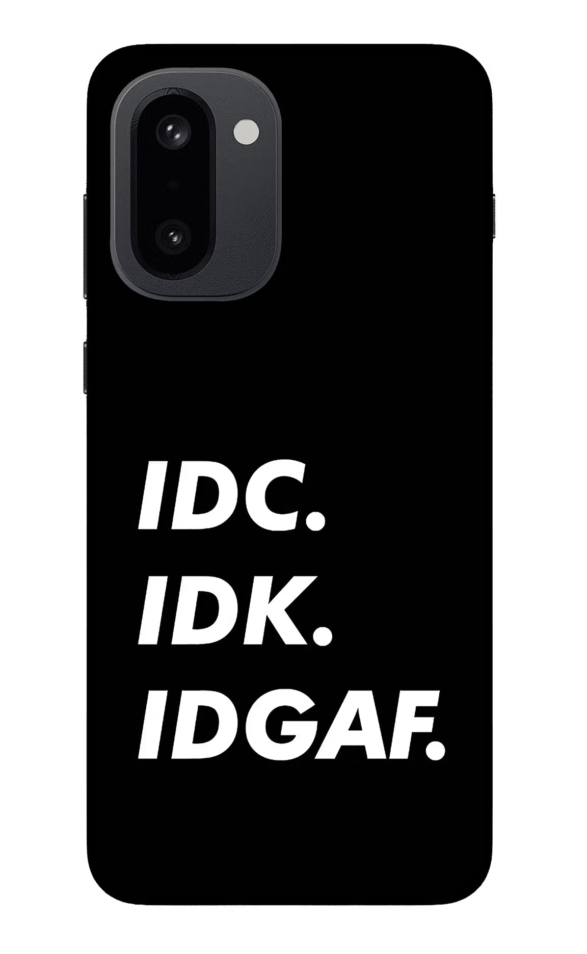 Idc Idk Idgaf OnePlus 15R Glass Case Back Cover by Casekaro