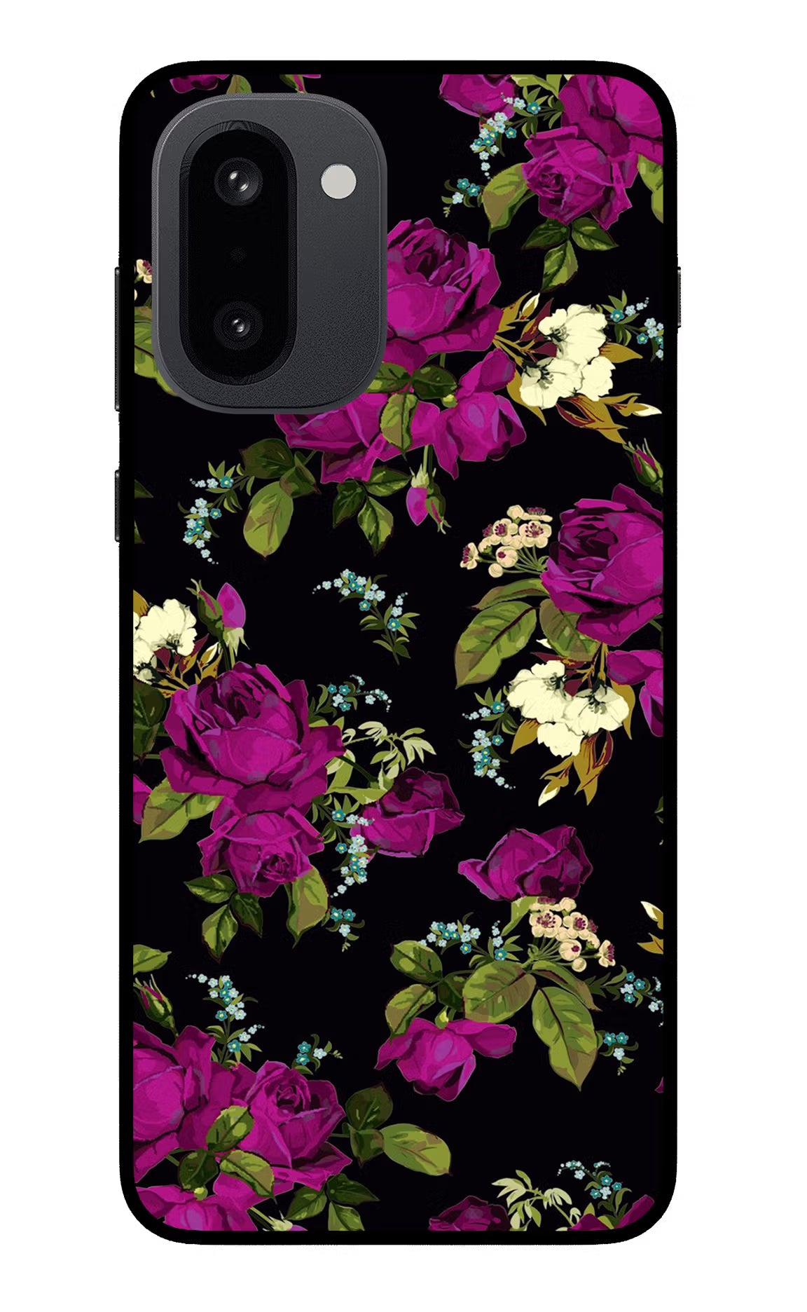 Flowers OnePlus 15R Glass Case Back Cover by Casekaro