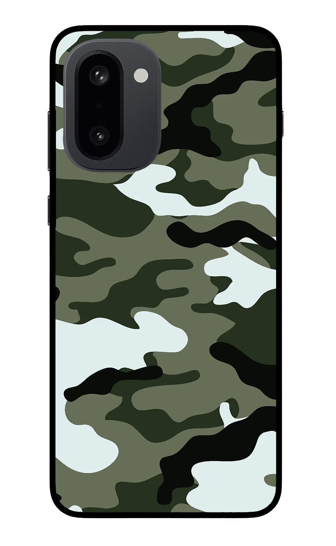 Camouflage OnePlus 15R Glass Case Back Cover by Casekaro