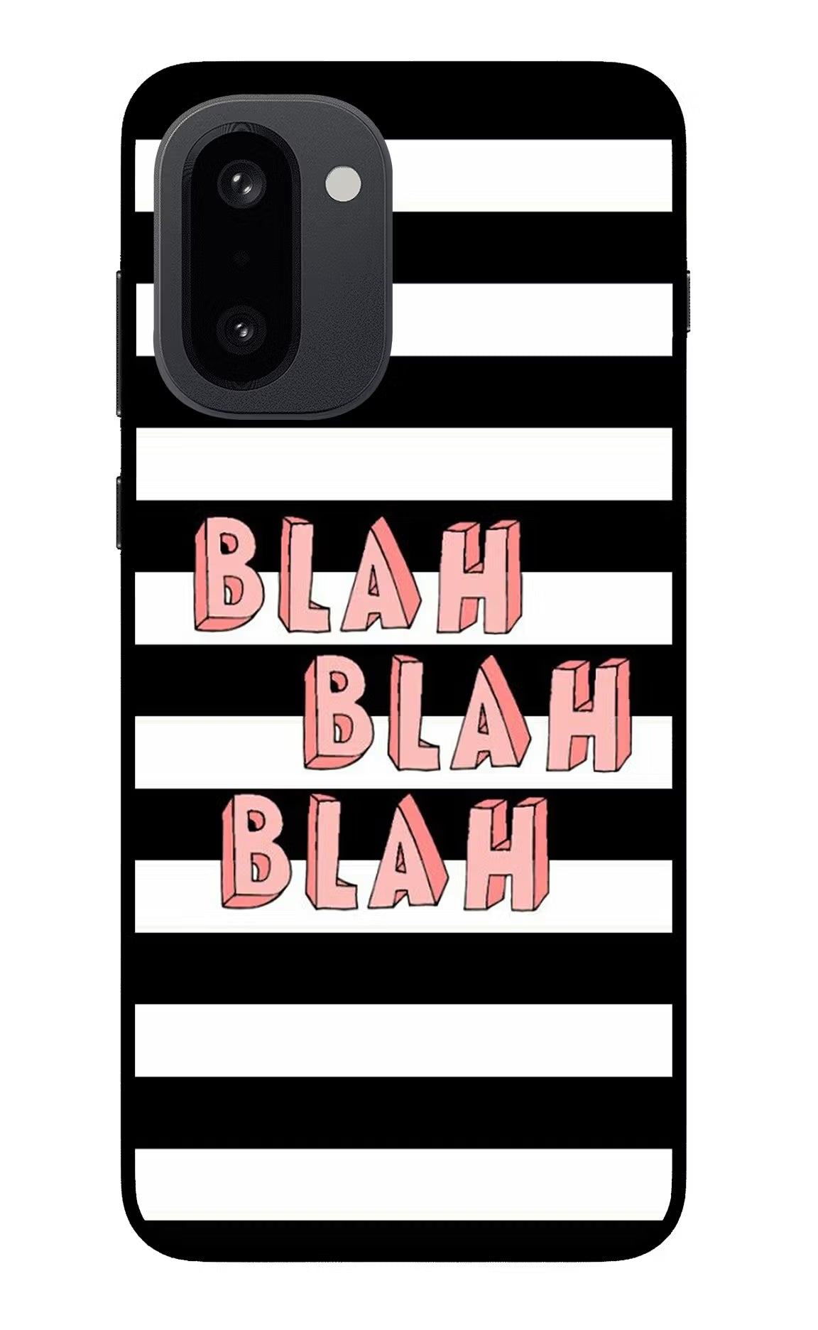 Blah Blah Blah OnePlus 15R Glass Case Back Cover by Casekaro